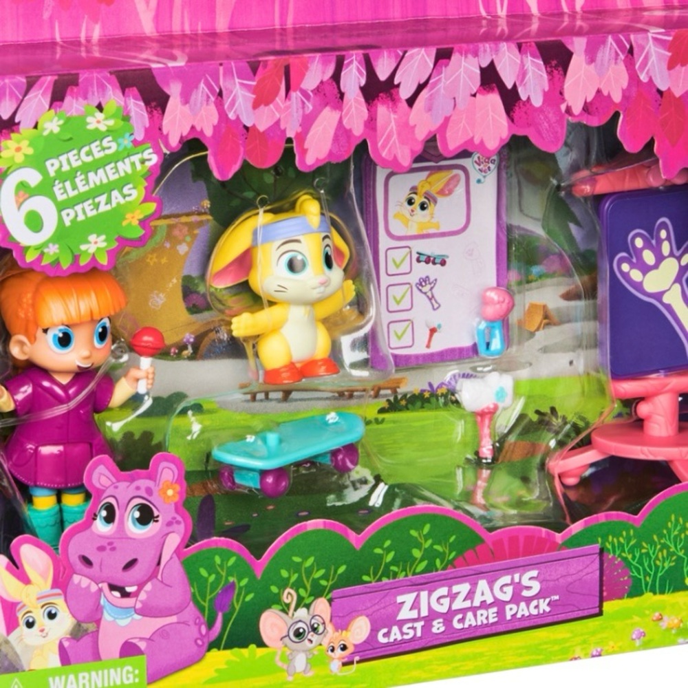 NEW Zigzag's Cast & Care Pack - Yellow and Purple Toy Set (hm23)